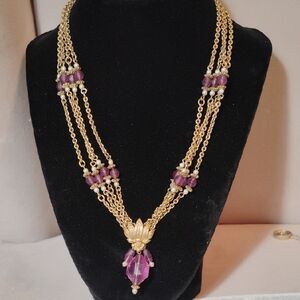 Avon Violet Passion 1990 Collection Necklace